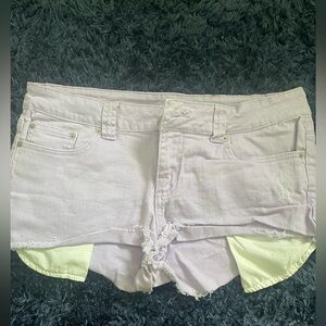 Light purple Jean short shorts
